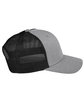 Team 365 by Yupoong Adult Zone Sonic Heather Trucker Cap DK GRY HTH/ BLK ModelSide