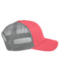 Team 365 by Yupoong Adult Zone Sonic Heather Trucker Cap SP RED HT/ SP GR ModelSide