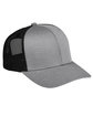 Team 365 Youth Zone Sonic Heather Trucker Cap by Yupoong DK GREY HTH/ BLK ModelQrt