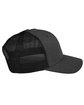 Team 365 Youth Zone Sonic Heather Trucker Cap by Yupoong BLACK HTHR/ BLK ModelSide