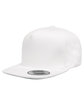 YP Classics Adult Cotton Twill Snapback Cap WHITE ModelQrt