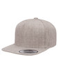 YP Classics Adult Flat Visor Classic Snapback Cap HEATHER GREY ModelQrt