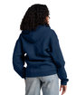 Jerzees Unisex Rugged Full-Zip Hooded Sweatshirt WASHED NAVY ModelBack